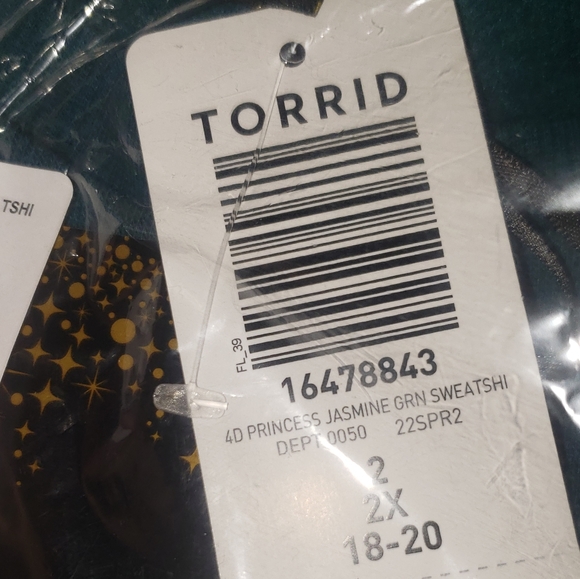 Torrid Disney princess Jasmine Sweatshirt Size 2X NWT - Picture 5 of 5